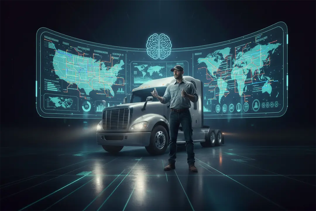 Person explaining growth marketing strategies for trucking & logistics businesses